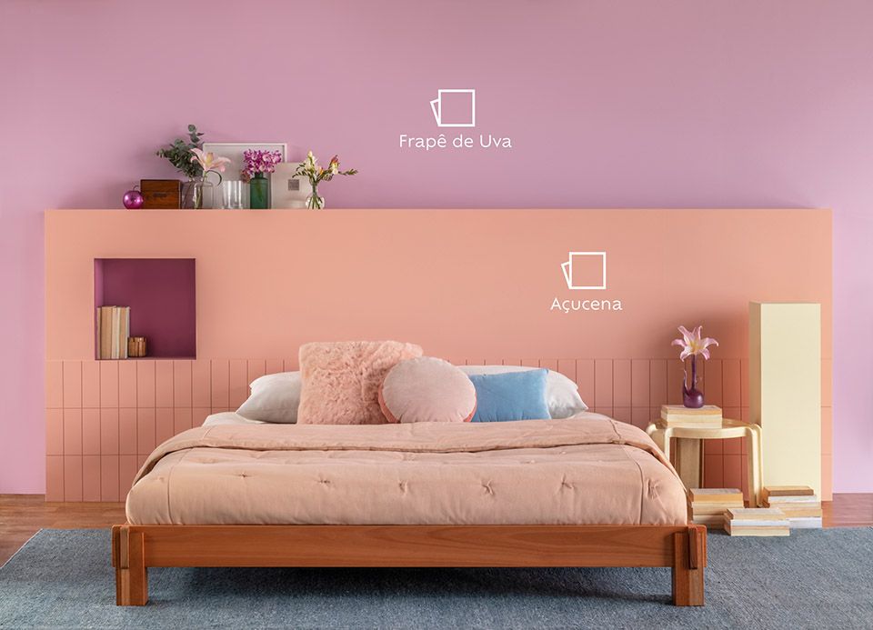 lindo quarto rosa combinando Quarto na cor rosa remetendo ao afeto que exala tranquilidade