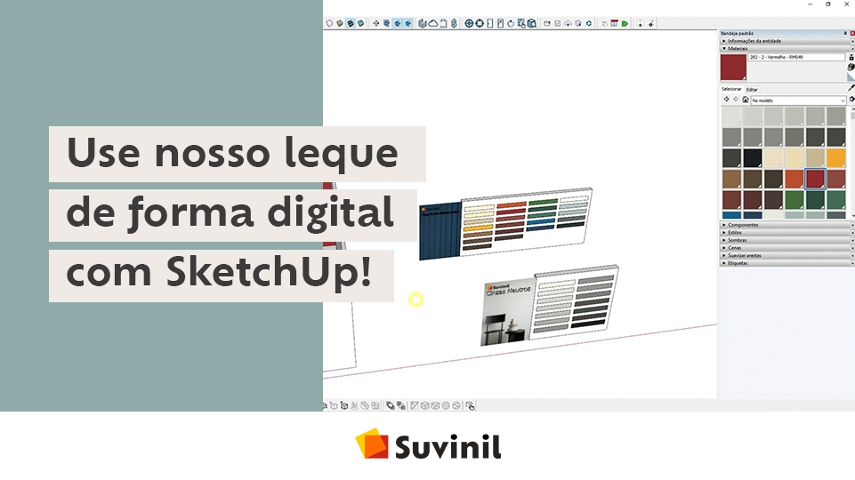 Use o leque Suvinil de forma digital com SketchUp!